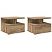 Comodini Sospesi 2 pz Rovere Artigianale 40x31x27 cm Legno Ingegnerizzato - Foto miniatura 1