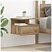 Comodini Sospesi 2 pz Rovere Artigianale 40x31x27 cm Legno Ingegnerizzato - Foto miniatura 4