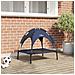 Letto Elevato per Cani con Tetto Rimovibile Blu Navy Acciaio - Foto miniatura 2