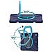 Custodia Per Samsung Galaxy Tab A7 Con Supporto E Tracolla Blu - Foto miniatura 3