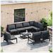 Set Divano da Giardino 8 pcs Antracite Acciaio - Foto miniatura 3