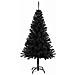 Albero Di Natale Artificiale Sottile Con Base Nero 150 Cm Pvc - Foto miniatura 3