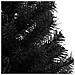 Albero Di Natale Artificiale Sottile Con Base Nero 150 Cm Pvc - Foto miniatura 5