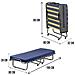 Brandina Peccioli - Letto Pieghevole Materasso Incluso, Blu - Foto miniatura 6