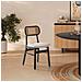 Set Di 2 Sedie Boira Nere Con Tessuto Shearling E Rattan Sintetico - Foto miniatura 5