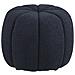 Paisley - Pouf Rotondo In Teddy Blu Navy Ø48x38 Cm - Foto miniatura 1