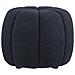 Paisley - Pouf Rotondo In Teddy Blu Navy Ø48x38 Cm - Foto miniatura 2