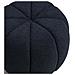 Paisley - Pouf Rotondo In Teddy Blu Navy Ø48x38 Cm - Foto miniatura 3