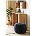 Paisley - Pouf Rotondo In Teddy Blu Navy Ø48x38 Cm - Foto miniatura 4