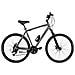Bici Uomo Ibrido Bicicletta Misura 28 Telaio In Alluminio I-u21vsf-d Con Cambio 21v Forcella Ammortizzata Freno Disco Meccanico - 50 Titanio Opaco - Foto miniatura 1