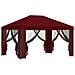 Gazebo da giardino con pareti laterali 4 × 3 m Borgogna - Foto miniatura 4