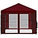 Gazebo da giardino con pareti laterali 4 × 3 m Borgogna - Foto miniatura 6