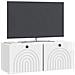 Mobile Porta TV da Muro Bianco Lucido 78,5 x 31 x 30 cm - Foto miniatura 2