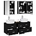 Set di mobili per il bagno 5 pcs Rovere Nero - Foto miniatura 3