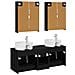 Set di mobili per il bagno 5 pcs Rovere Nero - Foto miniatura 8