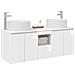 Set di Armadi da Bagno 3 pz Bianco Lucido 49,5 x 44,5 x 65,5 cm - Foto miniatura 2