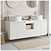 Set di Armadi da Bagno 3 pz Bianco Lucido 49,5 x 44,5 x 65,5 cm - Foto miniatura 7