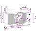 Set di Armadi da Bagno 3 pz Bianco Lucido 49,5 x 44,5 x 65,5 cm - Foto miniatura 8
