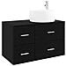 Set di mobili per il bagno 2 pz Rovere Nero - Foto miniatura 1