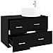 Set di mobili per il bagno 2 pz Rovere Nero - Foto miniatura 4