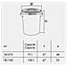 Bidone In Plastica Per Alimenti Da 100 Litri Con Coperchio E Chiusura Ad Anello - Bianco Neutro - Foto miniatura 2