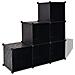 Armadio Salvaspazio A Cubo Con 6 Scomparti Nero - Foto miniatura 1
