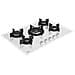 Piano Cottura HILW 75222 SW a Gas 5 Fuochi Gas Colore Bianco - Foto miniatura 2