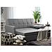 Divano Letto 3 Posti In Tessuto Grigio Chiaro Glomma - Foto miniatura 6