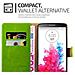 Custodia Compatibile Con Lg G3 In Verde Erbe - Coperchio Protettiva Con Chiusura Magnetica, Funzione Stand E Tasca Per Le Carte - Foto miniatura 6