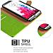 Custodia Compatibile Con Lg G3 In Verde Erbe - Coperchio Protettiva Con Chiusura Magnetica, Funzione Stand E Tasca Per Le Carte - Foto miniatura 7