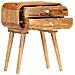 Comodino 40x30x58 Cm In Legno Massello Di Mango - Foto miniatura 2