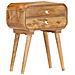 Comodino 40x30x58 Cm In Legno Massello Di Mango - Foto miniatura 7