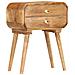 Comodino 40x30x58 Cm In Legno Massello Di Mango - Foto miniatura 14