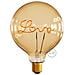 Lampadina Maxi Curved Down Love, Decorativa, Con Filamento Scritta """"love"""", Amore, Oro In Vetro, 12,5 X 12,5 X 17,5 Cm, 1 X E27, 5w, 250lm, 2000k, 240v - Foto miniatura 8