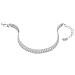 Bracciale Multifilo In Metallo Rodiato Con Strass Per Donna - Foto miniatura 3