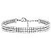 Bracciale Multifilo In Metallo Rodiato Con Strass Per Donna - Foto miniatura 1