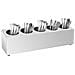 Portaposate Con 5 Inserti Rettangolare In Acciaio Inox - Foto miniatura 1