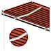 Tenda Automatica Sensore Vento e LED 350x250 cm Arancio Marrone - Foto miniatura 7