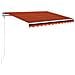 Tenda Automatica Sensore Vento e LED 350x250 cm Arancio Marrone - Foto miniatura 1