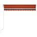 Tenda Automatica Sensore Vento e LED 350x250 cm Arancio Marrone - Foto miniatura 9