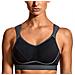 Allenamento Di Donne Gym Support Bounce Control Plus Size High Impact Reggiseno Sportivo Wirefree Nero Grigio-1 32b - Foto miniatura 1