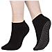 3 X Paia Di Slittamento Non Yoga Pilates Socks Di Arti Marziali Fitness Danza Barre Antiscivolo Antiscivolo Le Dita Dei Piedi Completa Della Caviglia Caduta Prevenzione Grip Calzini Sox Uk 4-9 Eu 37-42 (nero)  - Foto miniatura 1