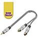 HT 021 3.5 mm jack 2 x RCA Grigio cavo di interfaccia e adattatore - Foto miniatura 1