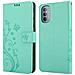 Cadorabo Custodia Compatibile Con Motorola Moto G31 / G41 In Turchese Fiore - Coperchio Protettivo In Design Floreale Con Chiusura Magnetica, Funzione Stand E Slot Per Carte - Foto miniatura 7