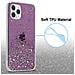 Custodia Compatibile Con Apple Iphone 11 In Viola Con Glitter - Coperchio Protettivo In Silicone Tpu Flessibile Con Glitter Scintillanti - Foto miniatura 4