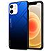 Custodia Compatibile Con Apple Iphone 12 Mini In Blu - Nero - Coperchio Protettivo Bicolore In Vetro Temperato E Silicone Tpu - Foto miniatura 1