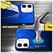 Custodia Compatibile Con Apple Iphone 12 Mini In Blu - Nero - Coperchio Protettivo Bicolore In Vetro Temperato E Silicone Tpu - Foto miniatura 3