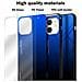 Custodia Compatibile Con Apple Iphone 12 Mini In Blu - Nero - Coperchio Protettivo Bicolore In Vetro Temperato E Silicone Tpu - Foto miniatura 7