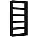 Libreria / divisorio Nero 80x30x167,4 Cm Legno Massello Di Pino - Foto miniatura 2