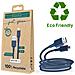 Cavo Riciclabile Da Usb A Micro-usb 2m Potenza 2,1a - Royal Blue - Foto miniatura 4
